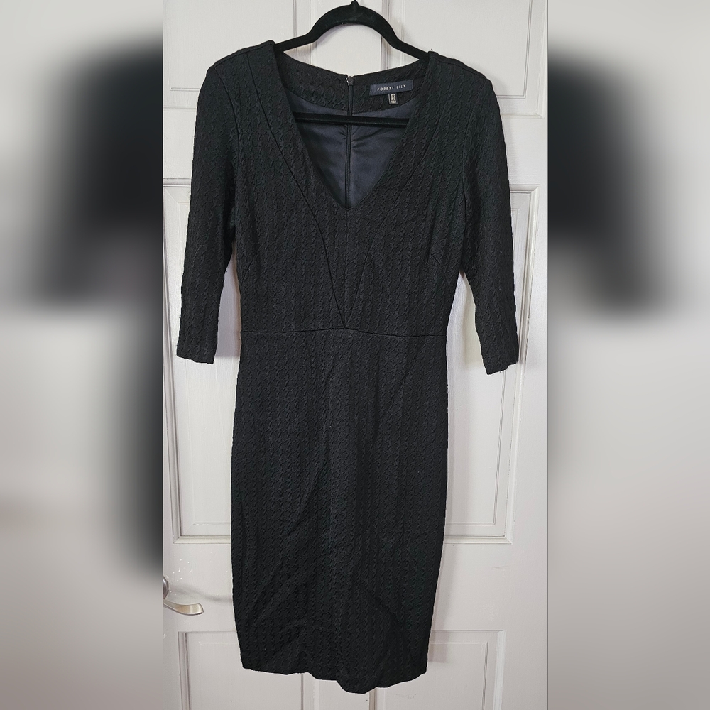 Elegant Black Long Sleeve Dress